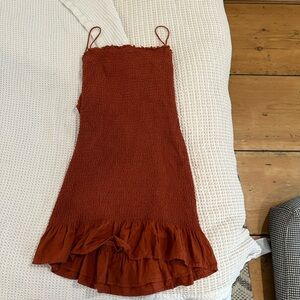 Ruffle Abercrombie orange dress